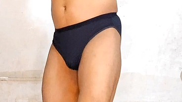 Strip tease and Piss walking while in caged and plugged