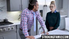 Angry stepdad’s punishing pussy lesson