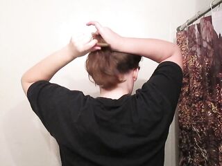 Hair Journal: Combing Long Curly Strawberry Golden-haired Hair - Week 8 (ASMR)