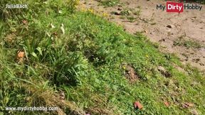 Unexpected Outdoor Encounter with a Petite Amateur - Julia Bach's Wild Adventure
