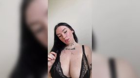 Naughty&#x1F608; British teenager gets fetishistically whipped cream covered JOI session