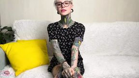Tattooed student strokes her clit to a trembling climax&#x1F680;