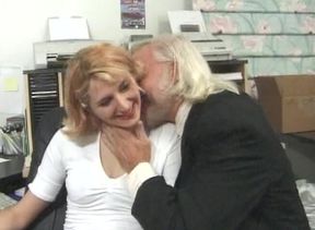 Blonde secretary gets anally slammed by her boss
