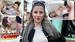 German scout picks up gamer girl Mia Minou for a casting fuck in Munich