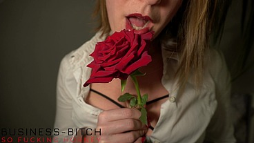 hot secretary in sexy business suit has romantic Valentine sex meeting with the boss - business-bitch