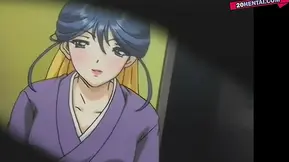 Busty hentai waitress gets her anus rammed and creampied