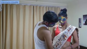 Indian Artist Bhabhi in Saree Goes Wild