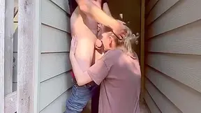 Neighbors Husband Takes A Break From Mowing The Lawn To Take Me From Behind