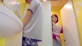 Sexy MILF Takes Advantage of Young Co-worker in Office Bathroom