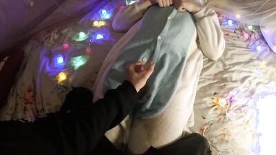 Amateur femboy gets his tight ass teased with a few toys