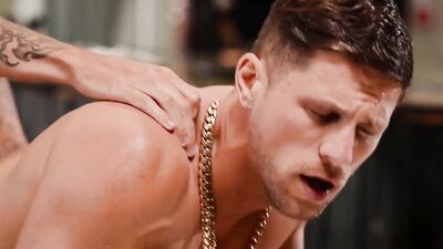 Tattooed muscle stud Roman Todd bangs Jayden Marcos in public for his cumshot