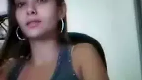 She is fully naked and playing with her pussy
