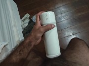 Gozando forte e cheio de tesão com meu vibrador em formato de buceta PARTE 1