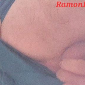 Master Ramon washes his hot ass in sexy green satin shorts