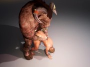 SISSY SWALLOWS MINOTAURO'S CUM 3D