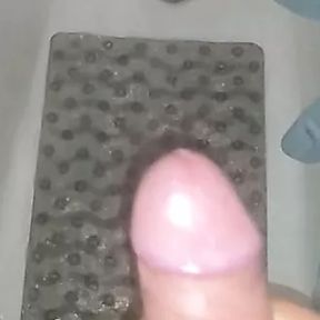 Cumming in the shower