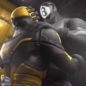 Size theft muscle growth animation 1 ball gets 8 ball stuffed in clenched tight choking mess
