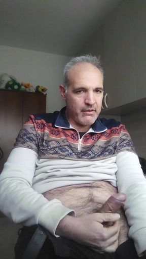 A Stepfather Teaches His Stepson to Masturbate His Teen Cock