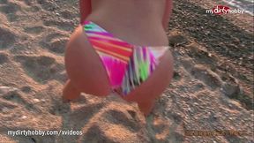 My Dirty Hobby -  Hot MILF fucked on public beach