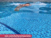 With a CUTE BIKINI I DIVE into the POOL | kelly compulsive