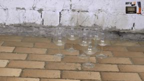 Drinking glasses under my Soccers