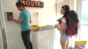 Succesful Hostel Check-in - The Twin Sting starring brunette slut Billie Star