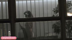 Beautiful Russian Jeny Smith strips in her office, making sexy nude selfies