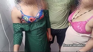 Two Sexy Indian Girls Hardcore Threesome With Clear Hindi Audio.