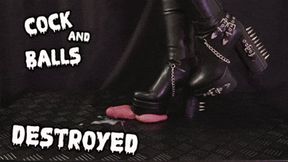 Cock and Balls Destroyed in Painful LaModa Scream High Boots (Close Version) - TamyStarly - Cock Balls Crush Trample, Shoejob, CBT, Trampling, Bootjob, Stomping