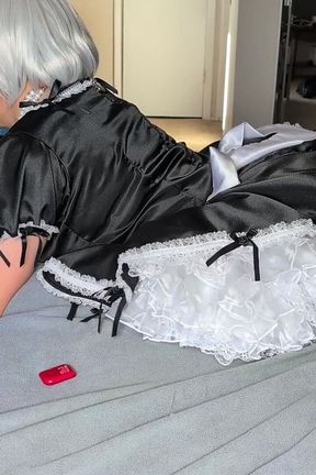 Sissy Maid Gets Fucked by Her Doll and Her Machine