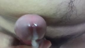Huge Edging Cumshot. Close up frenulum play cumshot