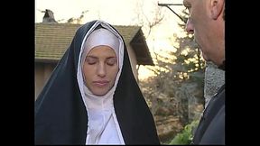 Two nuns are comforting a sister, but she don'_t know they'_re two horny shemales!
