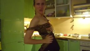 Everyday routine: flashing boobs outside, dancing, bathing