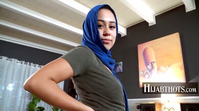Conservative Muslim girl gives in to forbidden desire with her American stepbrother