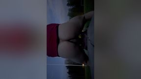 !risky Dildo Ride At Public Football Field Pt2!