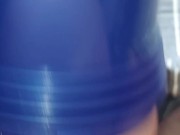 Young Chubby Guy Uses Fleshlight Boost Blow Mouth for the first time