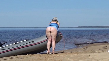 Lady Tourist and Boatman