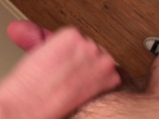 Gay White Boy Strokes His Hairy Cock (Slow Motion)