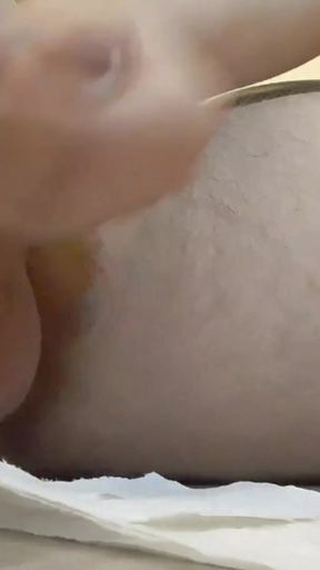 Thrilling moment from &quot;Huge 8 Inch Nympho Trans Girl Shoots Massive Cumshot Edging&quot;