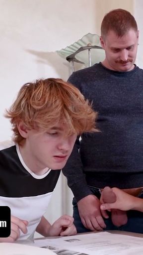 Oliver &amp; Skylar Are Having A Study Session When Skylar's Stepfather Arrives And Starts Fucking Them   Clip 1