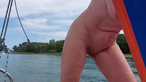 Sexy Granny Swims Naked in a Lake!