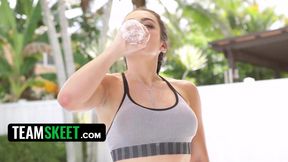 Busty Curvy Ashly Anderson Takes A Massive Facial After Hardcore Pounding