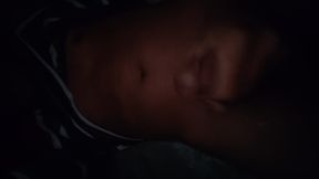 Squirting the trunk at night in the room 🥵