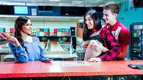 Using My Girlfriend and Her Stepmom During Our Bowling Play - Cncmilf