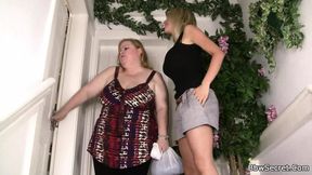 Huge blonde plumper rides his cheating BBC