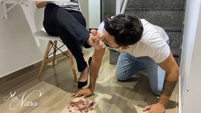 Nara makes Hex eat cake from her soles