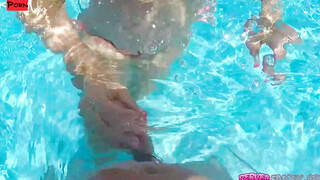 Step-Mother's Poolside Blowjob & Riding - Stepson Fucks His Stepmom POV
