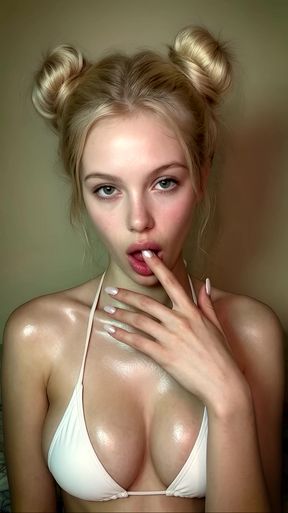 Hot teen rides cock toy with drool-worthy boobs