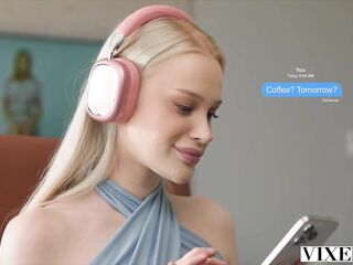VIXEN Blue-Eyed Blond Hottie Avrora Meey Has Her Sights On Coworkers Thick Jock