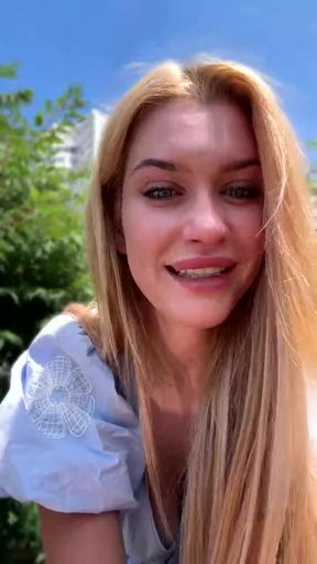 Blonde Beauty Flirts in Sunlight